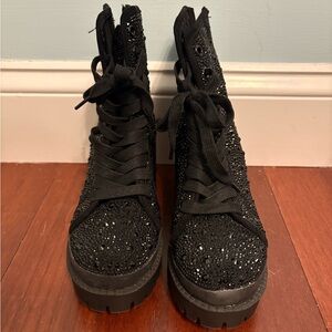 Steve Madden Black studded Combat boots